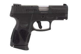 Taurus G2c 40 S&W compact pistol features a black slide and frame